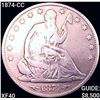 Image 1 : 1874-CC Seated Liberty Half Dollar NEARLY UNCIRCULATED