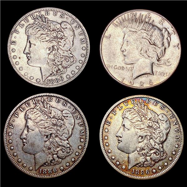 [4] 1886-O&1926-S Morgan and Peace Dollars HIGH GRADE