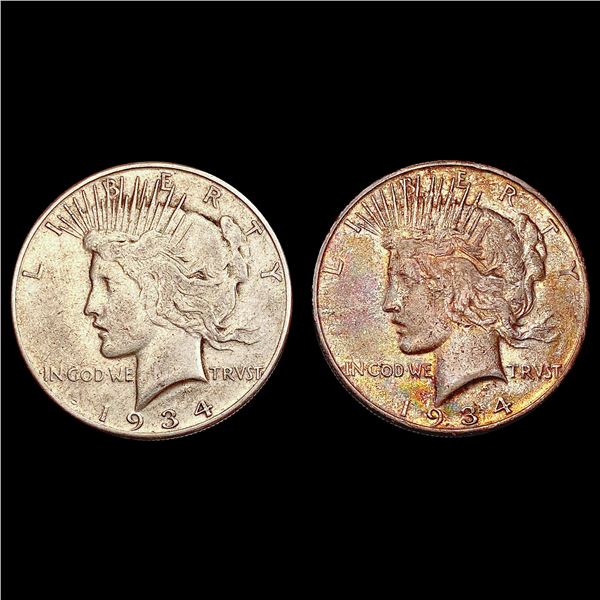 [2] 1934-S Silver Peace Dollar HIGH GRADE