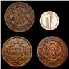 Image 2 : [4] 1820-1924-S [3] Large Cents, [1] Merc Dime HIGH GRADE