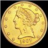 Image 1 : 1907/7 $5 Gold Half Eagle UNCIRCULATED