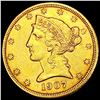 Image 1 : 1907 $5 Gold Half Eagle CLOSELY UNCIRCULATED