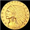 Image 1 : 1908 $2.50 Gold Quarter Eagle CLOSELY UNCIRCULATED