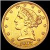 Image 1 : 1907-D $5 Gold Half Eagle UNCIRCULATED