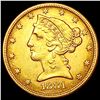 Image 1 : 1881 $5 Gold Half Eagle CLOSELY UNCIRCULATED