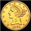 Image 1 : 1880 $5 Gold Half Eagle UNCIRCULATED