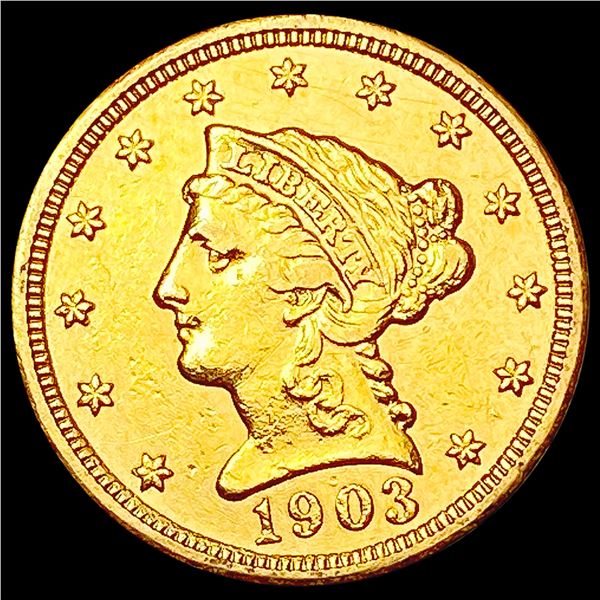 1903 $2.50 Gold Quarter Eagle CLOSELY UNCIRCULATED