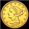 Image 1 : 1907 $2.50 Gold Quarter Eagle CLOSELY UNCIRCULATED