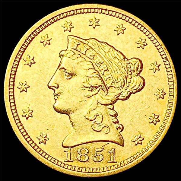 1851 $2.50 Gold Quarter Eagle CLOSELY UNCIRCULATED