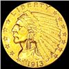 Image 1 : 1913 $2.50 Gold Quarter Eagle CLOSELY UNCIRCULATED