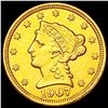 Image 1 : 1907 $2.50 Gold Quarter Eagle CLOSELY UNCIRCULATED
