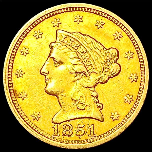 1851 $2.50 Gold Quarter Eagle CLOSELY UNCIRCULATED