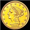 Image 1 : 1886 $2.50 Gold Quarter Eagle CLOSELY UNCIRCULATED