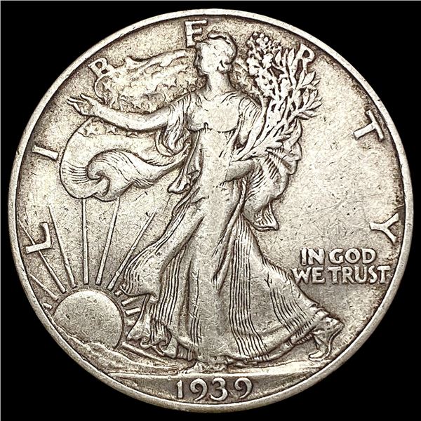 1939-D Walking Liberty Half Dollar LIGHTLY CIRCULATED