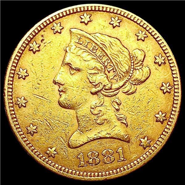 1881 $10 Gold Eagle CLOSELY UNCIRCULATED