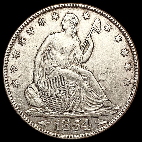 1854 Arrows Seated Liberty Half Dollar CLOSELY UNCIRCULATED