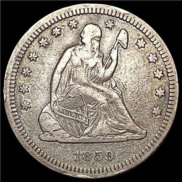1859 Seated Liberty Quarter LIGHTLY CIRCULATED