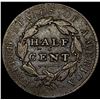 Image 2 : 1828 Classic Head Half Cent NICELY CIRCULATED