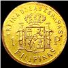 Image 2 : 1866 Philippines Gold 1 Peso 0.0476oz CLOSELY UNCIRCULATED