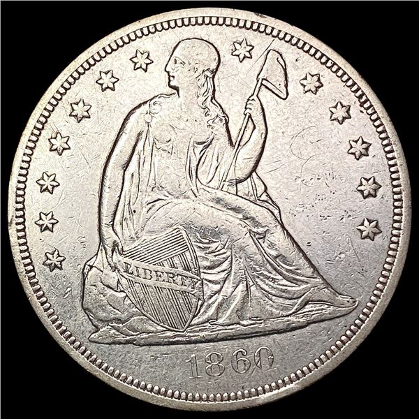 1860-O Seated Liberty Dollar CLOSELY UNCIRCULATED