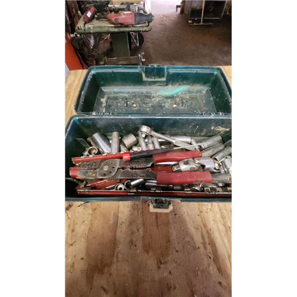 Hand Tool Box With Misc Sockets