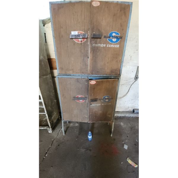 2-Vintage Metal Storage  Cabinets 32" X 13" X 77"