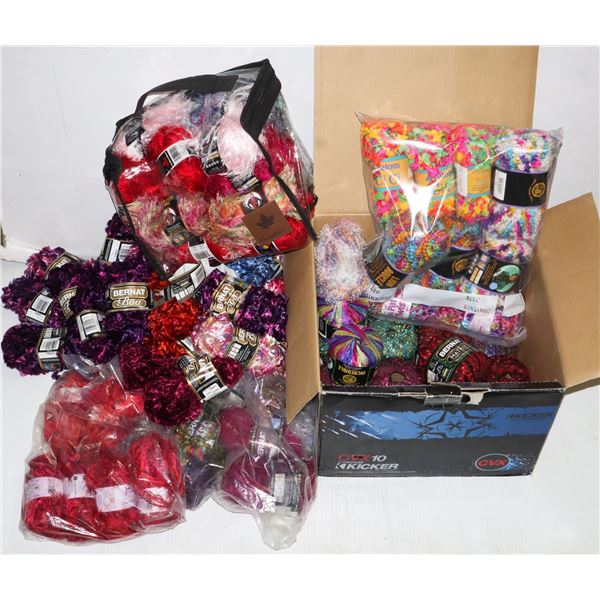 MULTIPLE BAGS/BOXES OF YARN