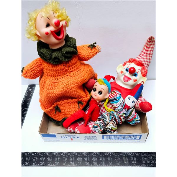 VINTAGE CLOWN DOLLS MUSICAL TOY CLOWN YOYO