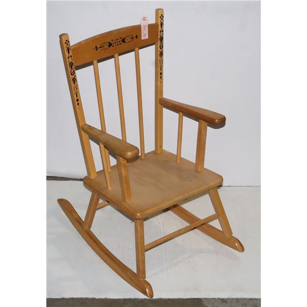 CHILD SIZE WOOD ROCKING CHAIR