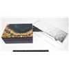 Image 1 : TWO GLASS STORAGE/ JEWELRY  BOXES