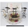 Image 1 : LARGE FLAT OF HOME DECOR, CENTERPIECE