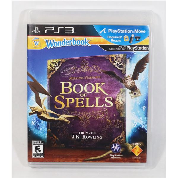 PS3 BOOK OF SPELLS JK ROWLING HOGWARTS