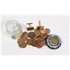 Image 1 : SMALL JAR OF PENNIES 1943 CANADIAN ONCE
