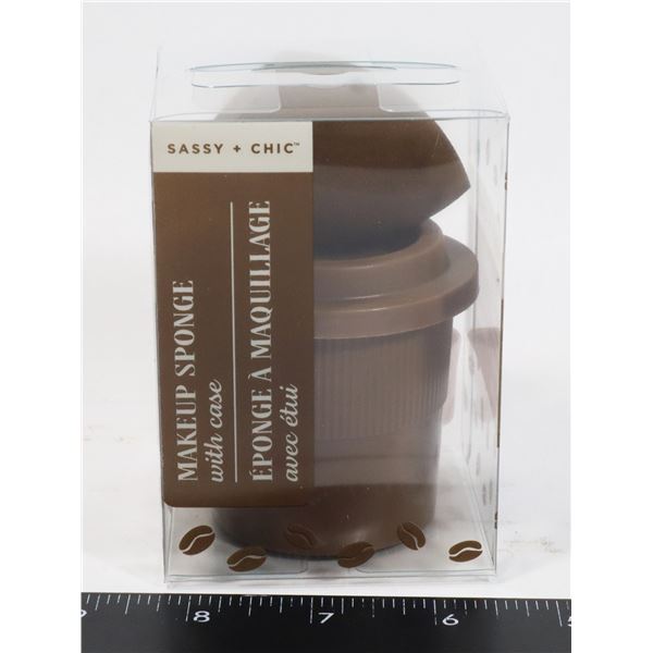 NEW COFFEE THEME MAKE UP SPONGE CONTAIN AND