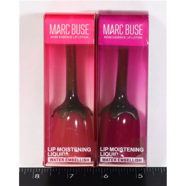 2 NEW MARC BUSE FLOWER DESIGN LIP MOISTENING