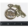 Image 1 : NEW HOLLOWED OUT BUNNY DESIGN POCKET WATCH WITH