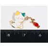 Image 1 : NEW YELLOW AND GREEN EAR CAT SITTING FISHING