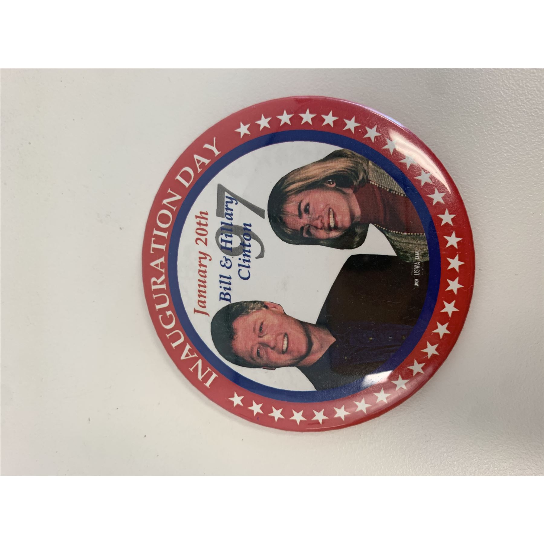Inauguration day January 20th 1997 Bill and Hillary Clinton pin