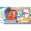 Image 1 : LARGE GROUP OF ASSORTED HARDWARE, FASTENERS, TOOLBOX AND CONTENTS