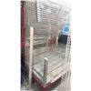 Image 3 : RED 50 RACK MOBILE PRINT SHOP DRYING RACK - APPROX. 4'W X 4'D X 6.5'H AND A SMALL WHITE 4.5'H PRINT
