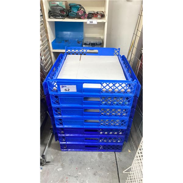 THIRTEEN BLUE U.S.B 26" X 22" PLASTIC STACKABLE PRINT DRYING RACKS