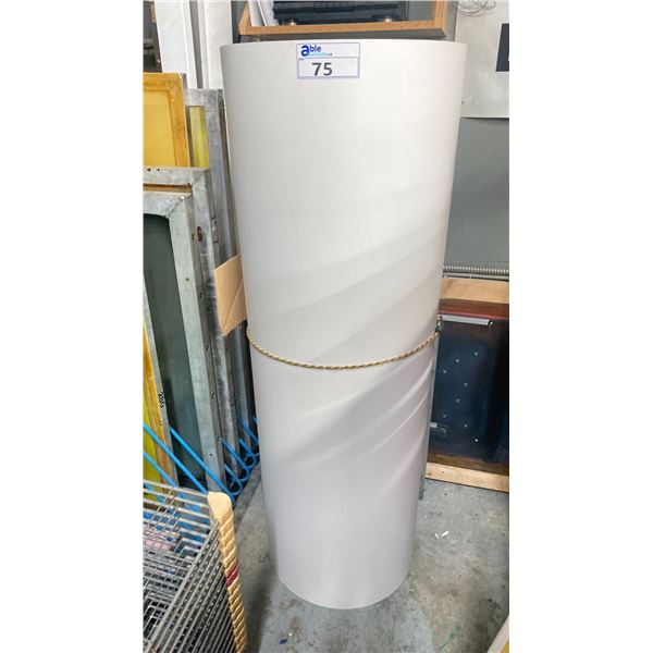 PARTIAL ROLL OF WHITE LAMINATE