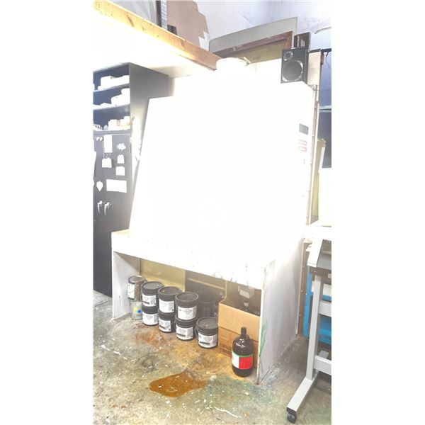 LARGE PRINT SHOP LIGHT TABLE - APPROX. 5'W X 2.5'D X 7'H