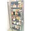 Image 2 : BLACK METAL TWO DOOR STORAGE CABINET WITH CONTENTS - PAD PRINTING INK ( APPROX. 3'W X 1.5D X 6'H )