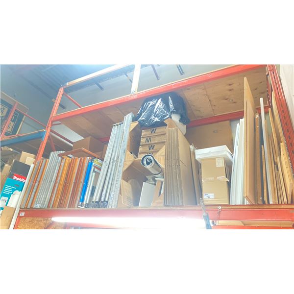 TWO BAYS OF ORANGE/ BLUE PALLET RACKING - 16'H X 18' TOTAL LENGTH