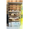 Image 1 : ELEVEN TIER GREY SHELF RACKING UNIT - APPROX. 8'H X 4'W X 1.5'D AND CONTENTS, LED LIGHTS, FANS,