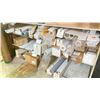 Image 2 : LARGE METAL FRAMED SHELF STORAGE RACK WITH CONTENTS, ALL WHITE INKJET PRINTABLE STOCK, BANNER