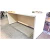 Image 2 : WHITE 7'W RECEPTION DESK WITH MATCHING SIDE COUNTER INCLUDES BAR STOOL, OFFICE CHAIR, AND