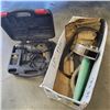 Image 1 : MCCULLOCH ELECTRIC DRILL, TOOL BELT AND BAG, DRYWALL TOOLS AND REBAR TIE WIRE REEL