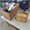 Image 1 : BOX AND WOODEN CRATE OF METAL SHELF BRACKETS